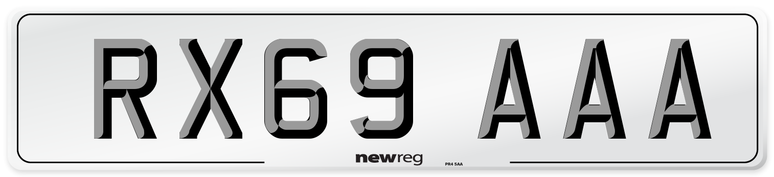 RX69 AAA Number Plate from New Reg